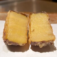 天ぷら 大坂屋 草哲 - ランチコース 新月（¥7,000）
                      　└ さつまいも
