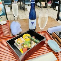 眺河　先斗町～華～ - ★琵琶湖産鮎塩焼き・黒胡麻豆腐・田楽味噌    掛け・笹巻麩他季節の盛り合わせ＆澪 CLEAR