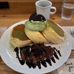 LIKO CAFE - 抹茶チョコレートパンケーキ