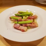 カジュアルフレンチBar 7FUKU - 福岡産アスパラとベーコン