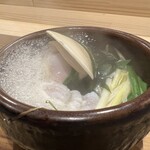 鮨 和食 にし野 - 蛤とハモの小鍋