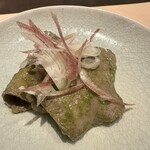 牛タンの九条ネギと山椒のソース和え