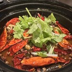 中国四川酒家 蔓山 - 鱸（スズキ）と茄子の水煮