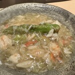 中国四川酒家 蔓山 - 本ずわい蟹とアスパラのあんかけ　青山椒風味