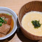 海玄 - 山芋のすり流し、まぐろの煮物