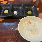 かつ丼多勝 - 柚子胡椒・塩・わさび・大根おろし