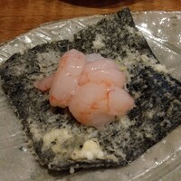 浅草 ひら山 - 甘海老の磯辺揚げ