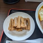 自家製麺 らぁ麺はち - トッピングのメンマ