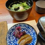 うなぎ いけだ - 肝吸い・お新香