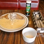 ドリカフェ - ガレットオムライス(カルボナーラ)1,000円