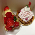お菓子の菓苗 - 苺タルト、桜モンブラン