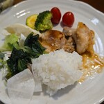 キッチン ブルー グローブ - 再びワンプレート