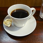 キッチン ブルー グローブ - ホットコーヒーのアップ