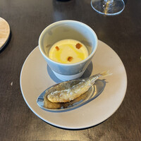 Opuses - アミューズ（ビシソワーズ、鮎のフリット）