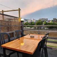 先斗町 四季 よし菜 - 夕暮れ時、思いの外涼めました(笑)