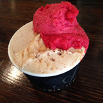 ジェラテリア アクオリーナ - アッレ・クインディチとノッチョーラとランポーネの3種盛り（630円）