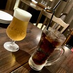 はれるや - 生ビール(680円)とコーラ(300円)