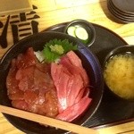 鮪雄市場 - 中トロハーフ丼 1200円