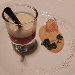 ルポンドシエル - 鴨のフォアグラと根野菜のコンソメ