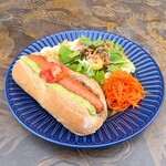 庭cafe443 in Todoroki - ホットドッグプレート