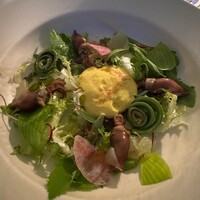 Oh.lala... - ホタルイカと山菜のサラダ 文旦オランデーズソース