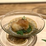 温石 - 馬連署 鱧 揚げ出し モロヘイヤ