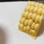 ビストロさやま - かぼちゃのムース（とうもろこし型だけど中はかぼちゃ）