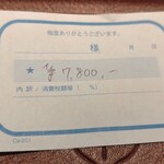 すしやのたい悟 - この日の会計