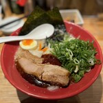 博多一風堂 - 極・赤丸新味 ネギ、タンメン野菜トッピング