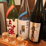 梅田 日本酒 ワイン 隠れ家 リール食堂 - 日本酒飲み比べ♡