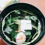 うなぎ割烹山田 - 大きな肝の入った肝吸い