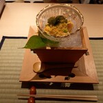 東桜 あんどう - 蝦夷馬糞雲丹と白桃のしらがけ