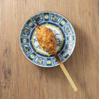 天然記念物を血統に持つ限定生産品種「神楽とり」の焼き鳥。