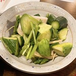 割烹 中むら - 胡瓜と蕪の漬物