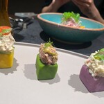 ペルー料理 bepocah - カラフルなマッシュポテト カラフルだけど自然の色です！