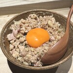 焼鳥なかむら - そぼろご飯卵のせ