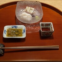 筒井 清寂 - 太刀魚の炙り　メイチ鯛