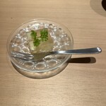 熊本 鮨 銀座ふくじゅ - 白桃と白ワインゼリー