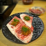 牛の助 肉之進 タンジロウ - 黒毛和牛サーロイン焼きしゃぶ　¥1280