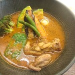 スープカレー lavi  - せせりの柚子胡椒to野菜カレー(1520円)