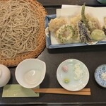 手打ち蕎麦 銀杏 - 穴子天せいろ