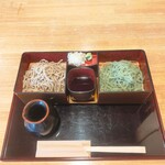 石挽き手打ち 一葉 - 2024年7月25日 二色盛り(せいろ·セロリ) 1,540円