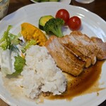 キッチン ブルー グローブ - 再びワンプレート