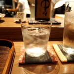 薪鳥新神戸 - 麦焼酎「中々」（ロック）