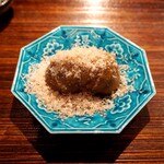 薪鳥新神戸 - 薪焼きマッシュルーム ささみの鳥節がけ