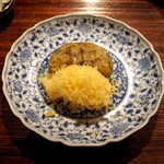 薪鳥新神戸 - 薪焼き茄子 チェダーチーズがけ