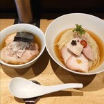 らぁ麺や 嶋 - 特上つけ麺(白醤油) 麺大盛り