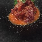 焼肉ぜん - 炙りハラミユッケ