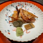 ななにん - 網走 釣りキンキ、和田ごぼう、子持ち昆布、ずんだ生麩