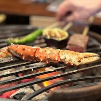 九つ井 本店 - 囲炉裏焼き　タラバガニ